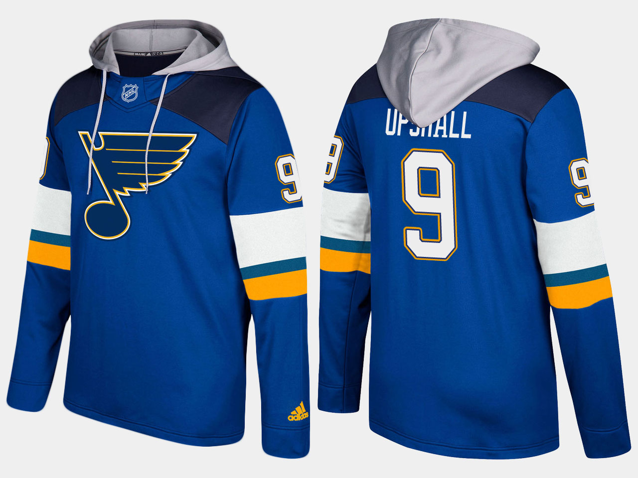 Men NHL St.Louis blues 9 scottie upshall blue hoodie